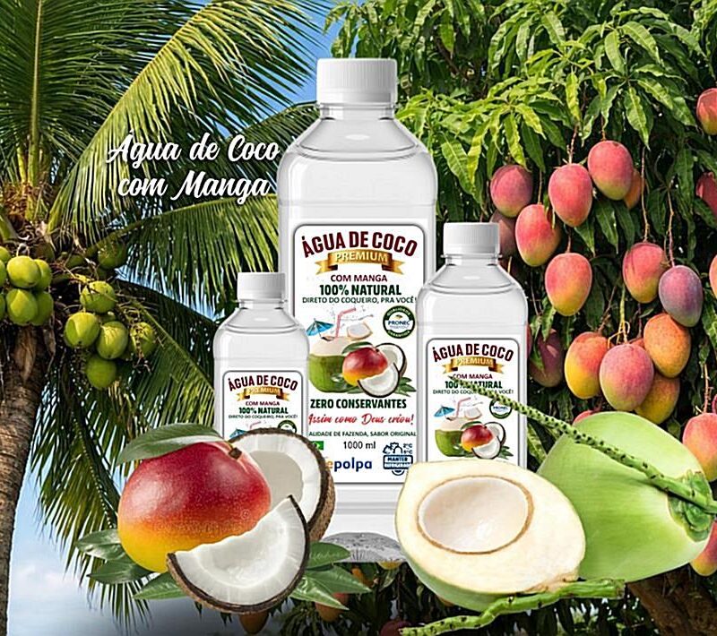 Água de Coco com Manga 100% Natural